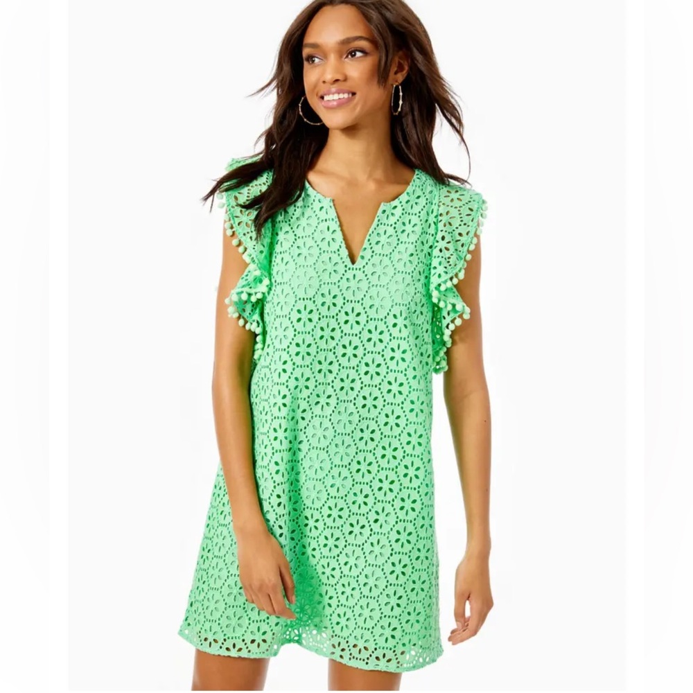 Lilly Pulitzer Mint Green Eyelet Shift Dress